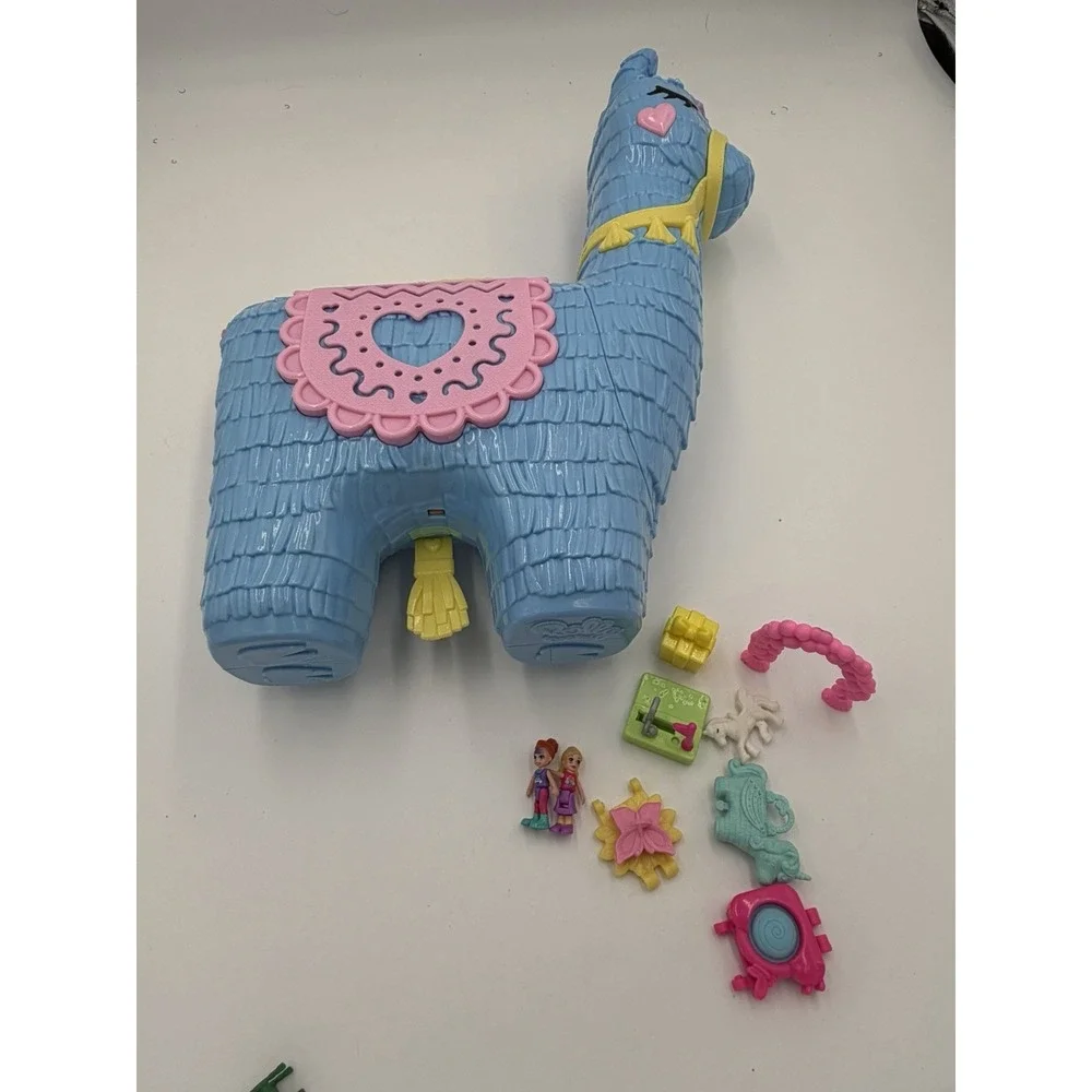 Polly Pocket Llama Party Piñata Playset HHX74 2 Dolls Accessories Mattel